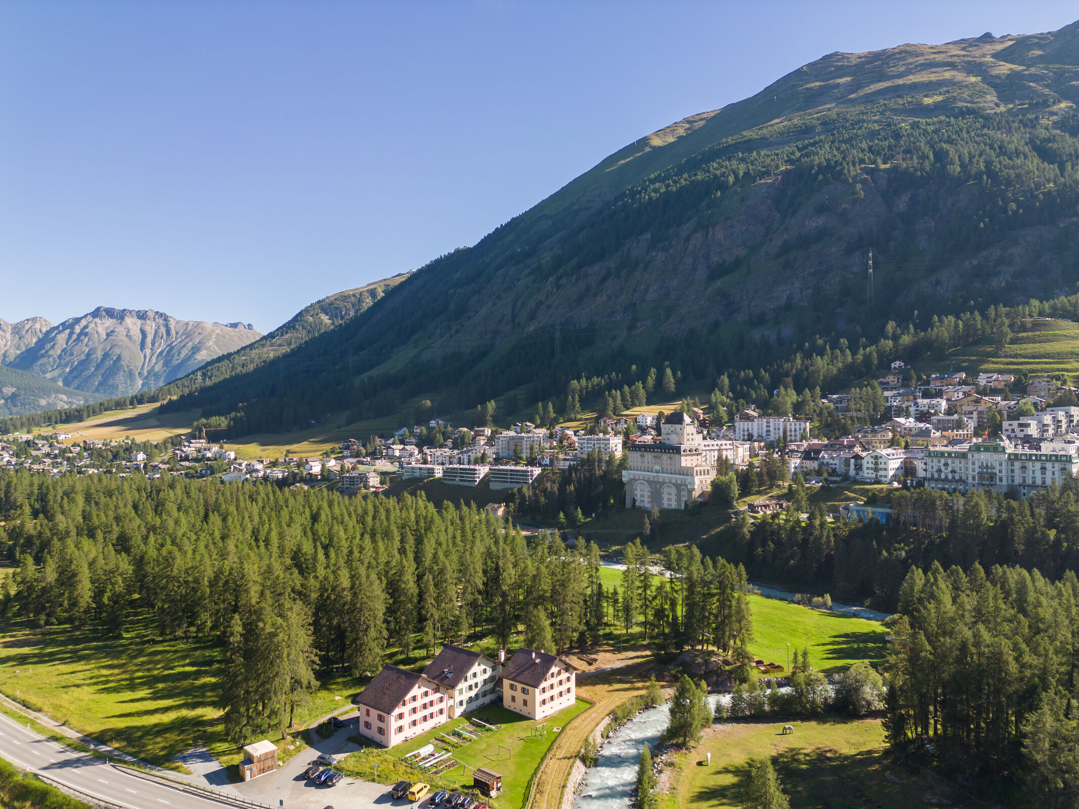 Blick auf Pontresina